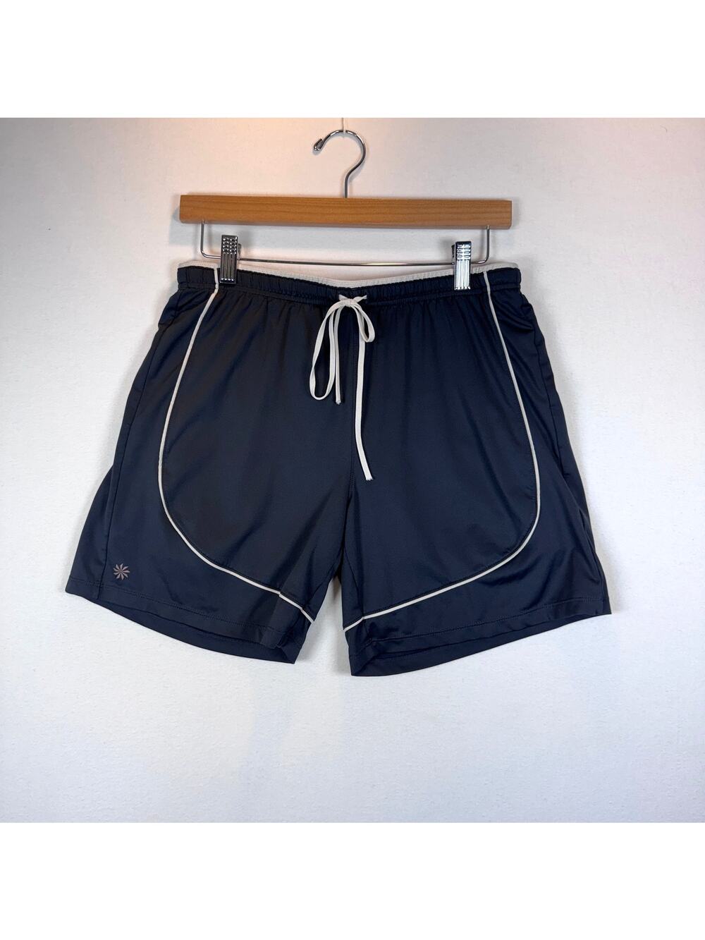 Athleta Womens Small Gray Running Shorts Mesh Lined Shorts Gym Yoga